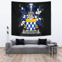 Irish Ticheborne Coat of Arms Family Crest Ireland Tapestry Irish Tapestry