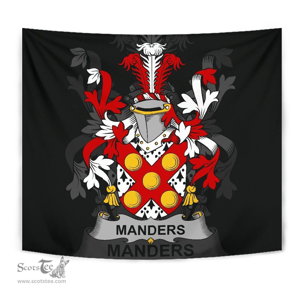 Irish Manders Coat of Arms Family Crest Ireland Tapestry Irish Tapestry