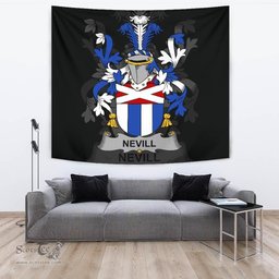 Irish Nevill or Neville Coat of Arms Family Crest Ireland Tapestry Irish Tapestry