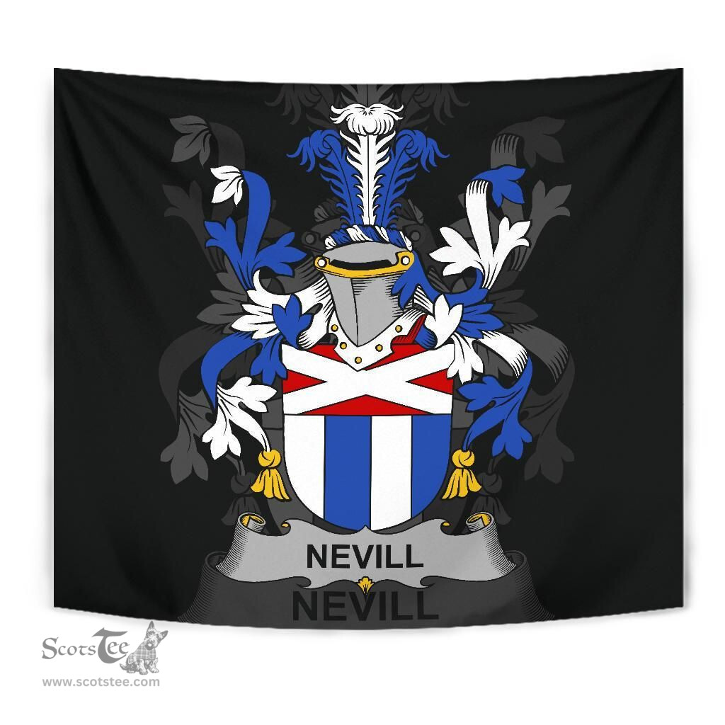 Irish Nevill or Neville Coat of Arms Family Crest Ireland Tapestry Irish Tapestry