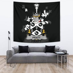 Irish Pratt Coat of Arms Family Crest Ireland Tapestry Irish Tapestry