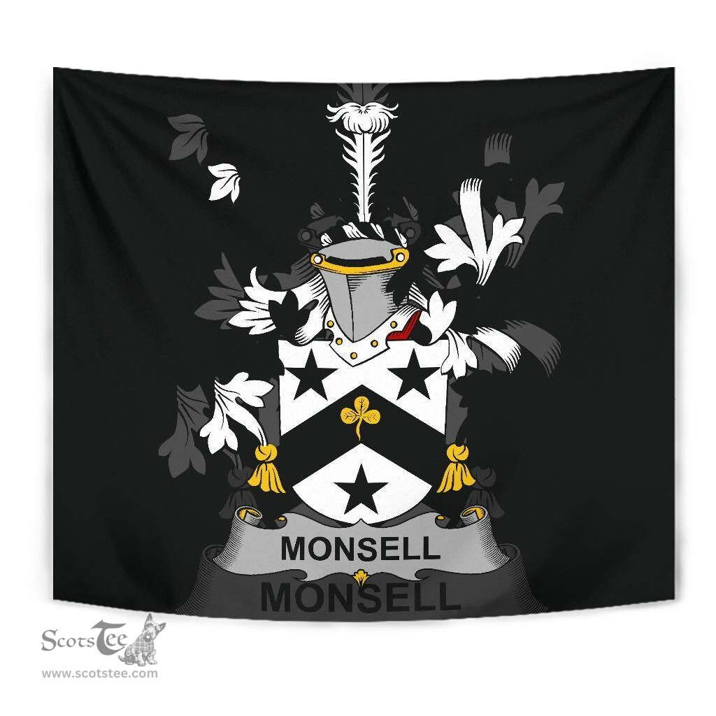 Irish Monsell Coat of Arms Family Crest Ireland Tapestry Irish Tapestry