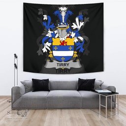 Irish Tirry Coat of Arms Family Crest Ireland Tapestry Irish Tapestry