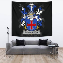 Irish Pendleton Coat of Arms Family Crest Ireland Tapestry Irish Tapestry