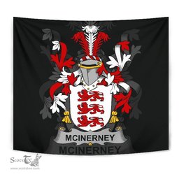 Irish McInerney Coat of Arms Family Crest Ireland Tapestry Irish Tapestry