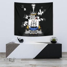 Irish Myers Coat of Arms Family Crest Ireland Tapestry Irish Tapestry