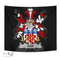 Irish Vian Coat of Arms Family Crest Ireland Tapestry Irish Tapestry
