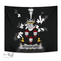 Irish Woodford Coat of Arms Family Crest Ireland Tapestry Irish Tapestry