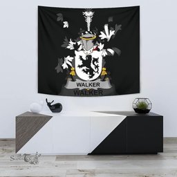 Irish Walker Coat of Arms Family Crest Ireland Tapestry Irish Tapestry