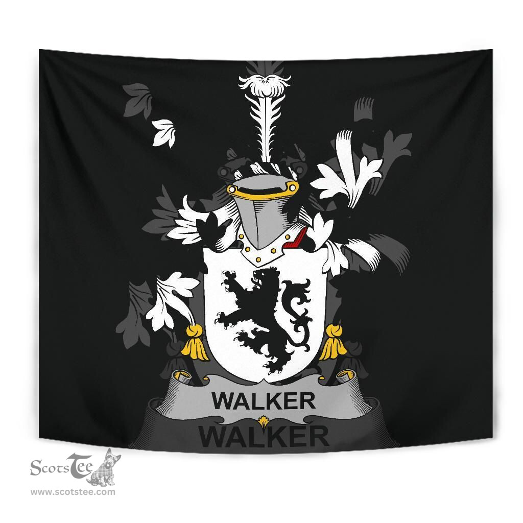 Irish Walker Coat of Arms Family Crest Ireland Tapestry Irish Tapestry