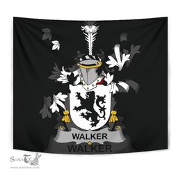 Irish Walker Coat of Arms Family Crest Ireland Tapestry Irish Tapestry