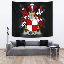 Irish Tuite Coat of Arms Family Crest Ireland Tapestry Irish Tapestry