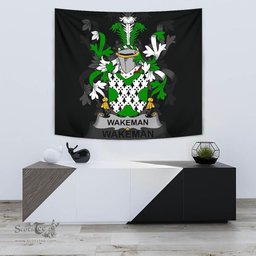 Irish Wakeman Coat of Arms Family Crest Ireland Tapestry Irish Tapestry