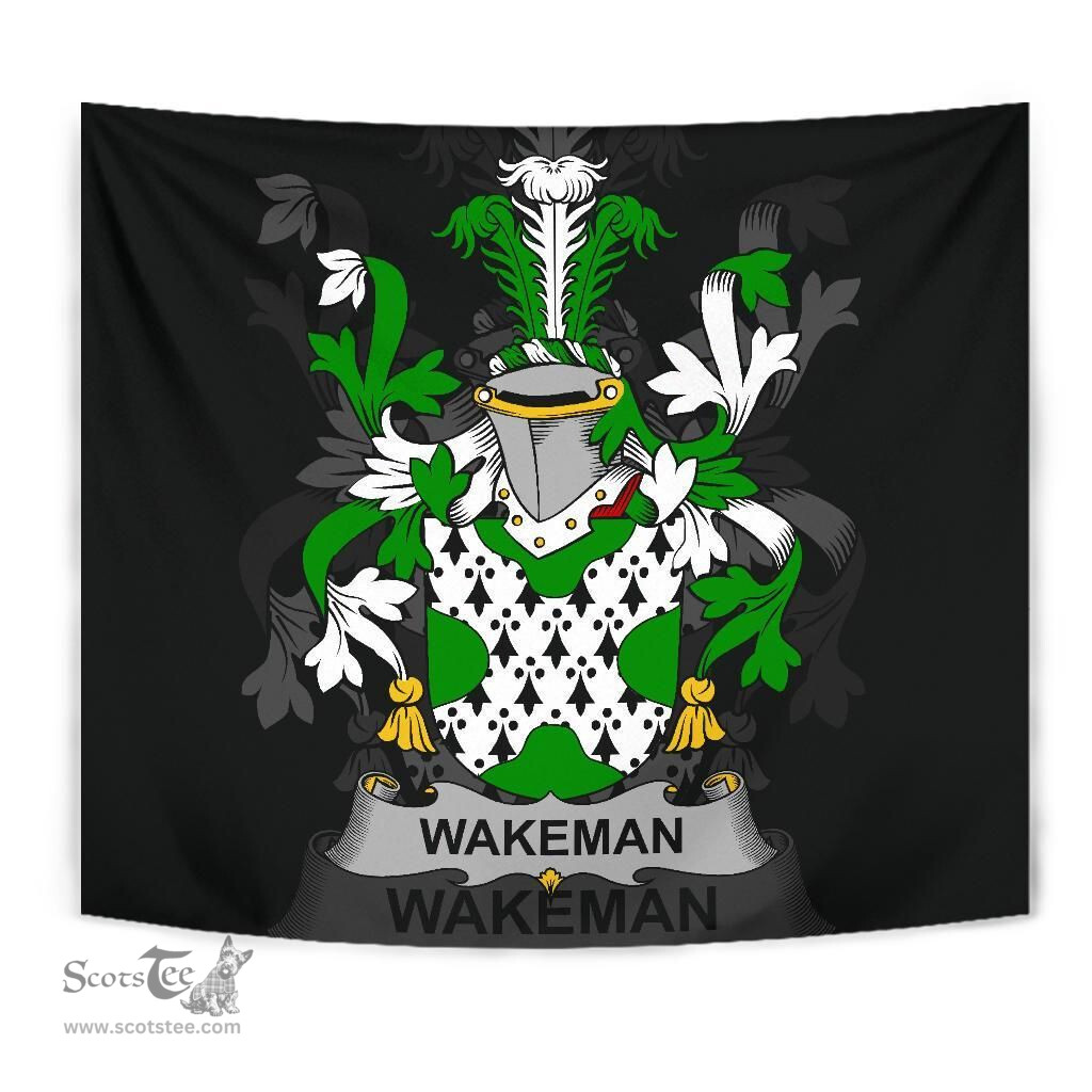 Irish Wakeman Coat of Arms Family Crest Ireland Tapestry Irish Tapestry