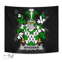 Irish Wakeman Coat of Arms Family Crest Ireland Tapestry Irish Tapestry