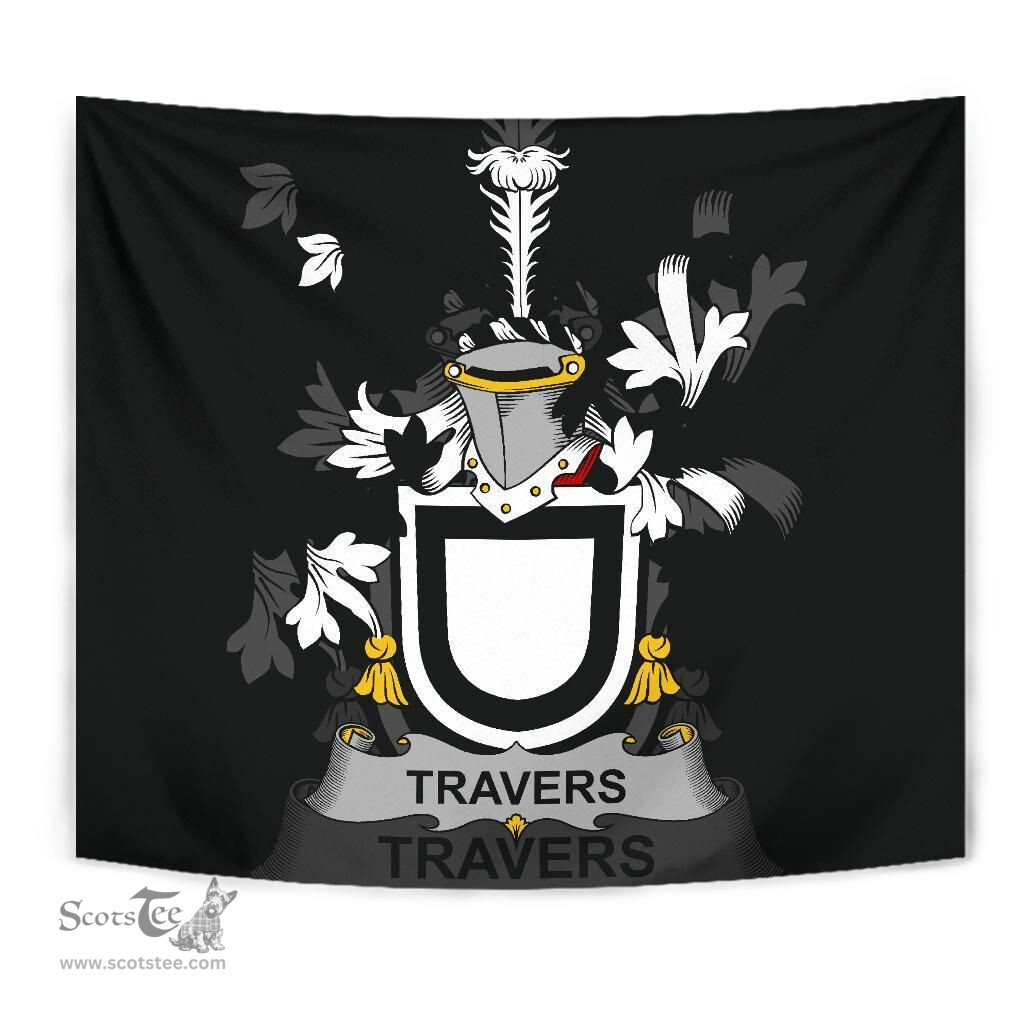 Irish Travers Coat of Arms Family Crest Ireland Tapestry Irish Tapestry