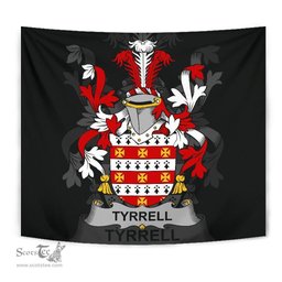 Irish Tyrrell or Terrell Coat of Arms Family Crest Ireland Tapestry Irish Tapestry