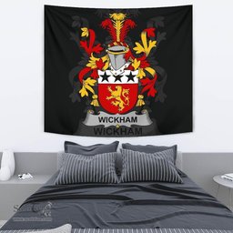 Irish Wickham Coat of Arms Family Crest Ireland Tapestry Irish Tapestry