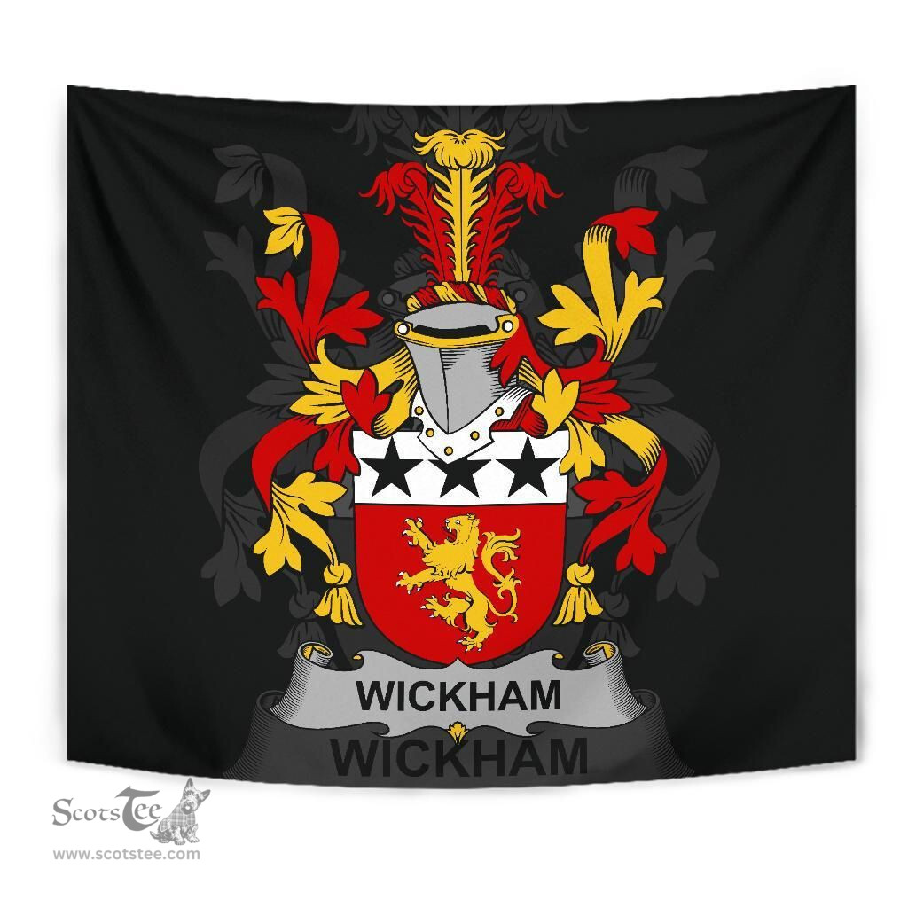 Irish Wickham Coat of Arms Family Crest Ireland Tapestry Irish Tapestry