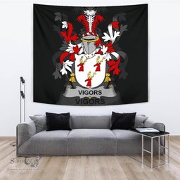 Irish Vigors Coat of Arms Family Crest Ireland Tapestry Irish Tapestry