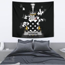 Irish Vernon Coat of Arms Family Crest Ireland Tapestry Irish Tapestry