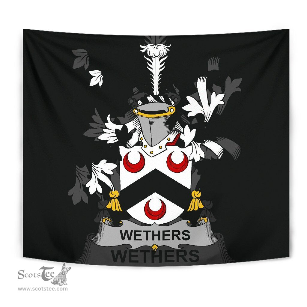 Irish Wethers Coat of Arms Family Crest Ireland Tapestry Irish Tapestry