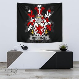 Irish Tubervile or Tuberville Coat of Arms Family Crest Ireland Tapestry Irish Tapestry