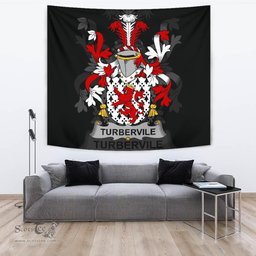 Irish Tubervile or Tuberville Coat of Arms Family Crest Ireland Tapestry Irish Tapestry