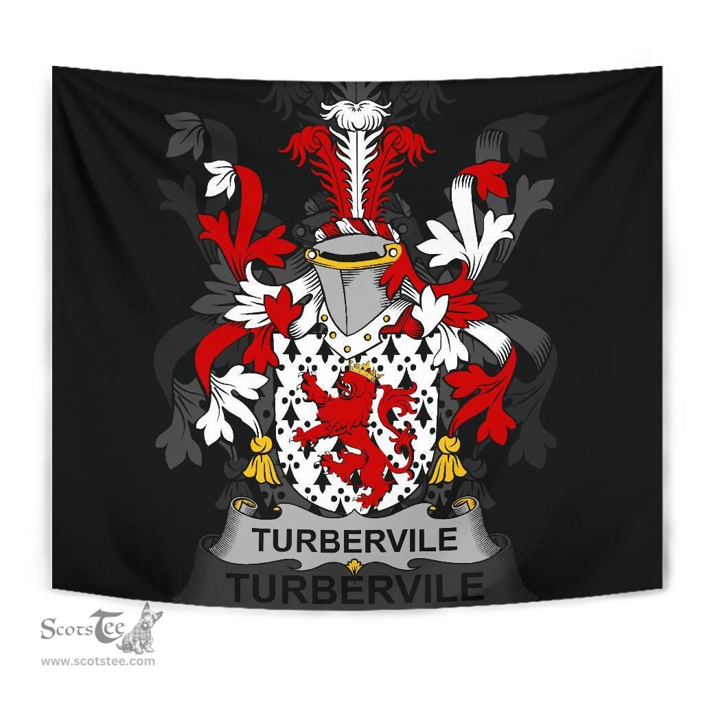 Irish Tubervile or Tuberville Coat of Arms Family Crest Ireland Tapestry Irish Tapestry