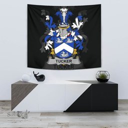 Irish Tucker Coat of Arms Family Crest Ireland Tapestry Irish Tapestry