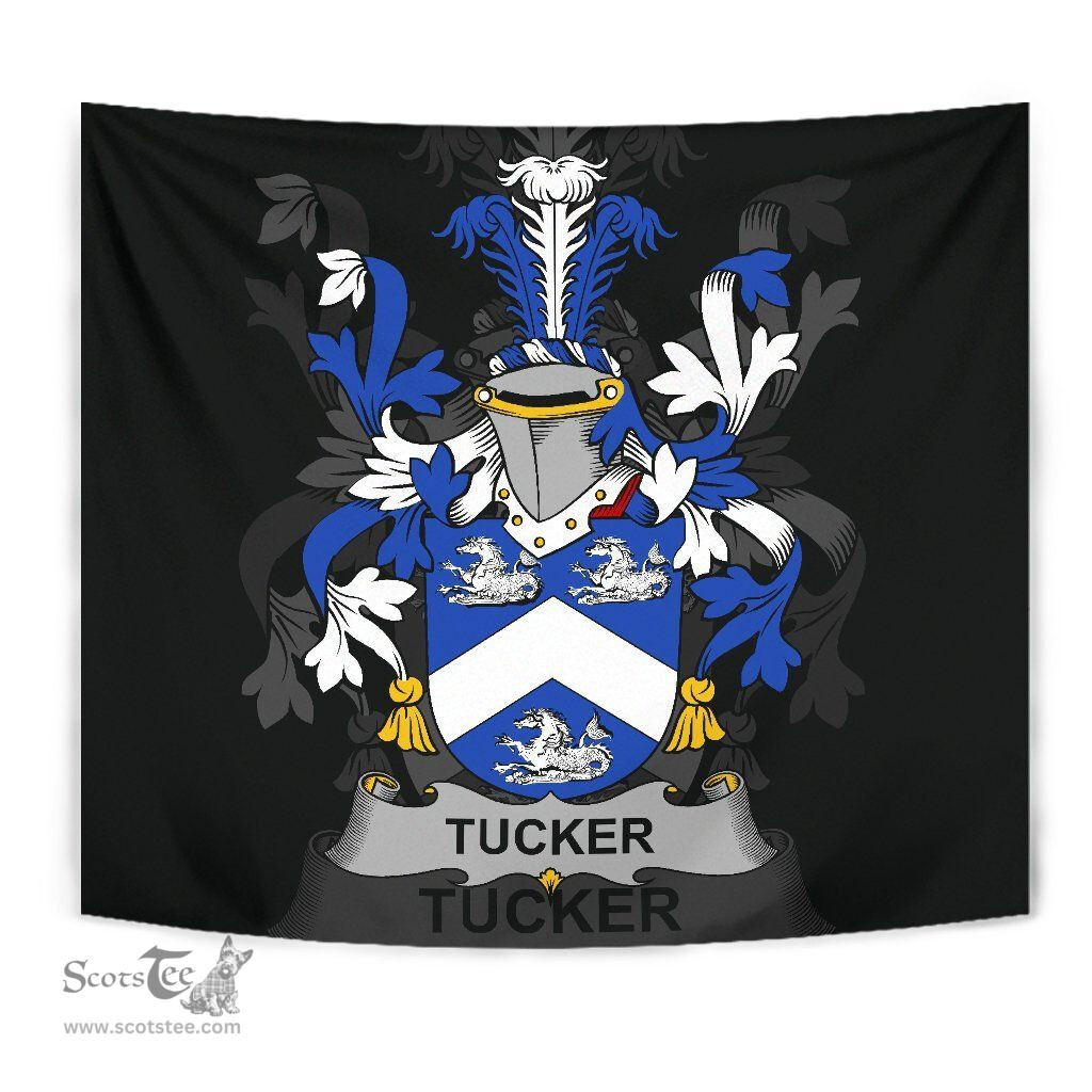 Irish Tucker Coat of Arms Family Crest Ireland Tapestry Irish Tapestry