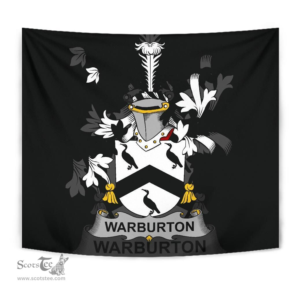 Irish Warburton Coat of Arms Family Crest Ireland Tapestry Irish Tapestry