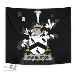 Irish Warburton Coat of Arms Family Crest Ireland Tapestry Irish Tapestry