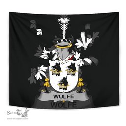 Irish Wolfe Coat of Arms Family Crest Ireland Tapestry Irish Tapestry