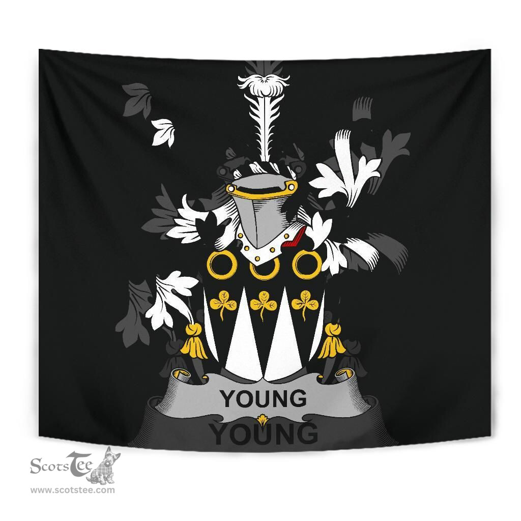 Irish Young Coat of Arms Family Crest Ireland Tapestry Irish Tapestry