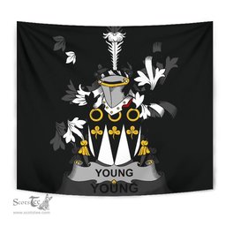 Irish Young Coat of Arms Family Crest Ireland Tapestry Irish Tapestry