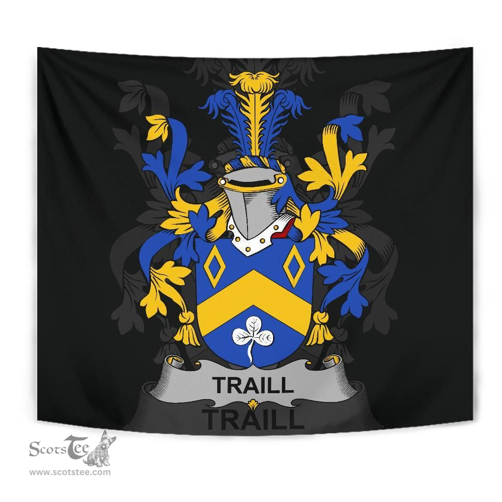 Irish Traill or Trayle Coat of Arms Family Crest Ireland Tapestry Irish Tapestry
