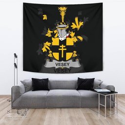 Irish Vesey Coat of Arms Family Crest Ireland Tapestry Irish Tapestry