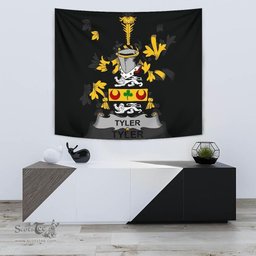 Irish Tyler Coat of Arms Family Crest Ireland Tapestry Irish Tapestry