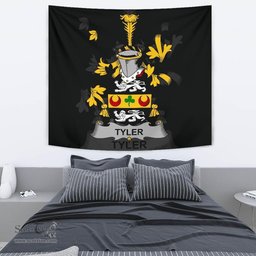 Irish Tyler Coat of Arms Family Crest Ireland Tapestry Irish Tapestry