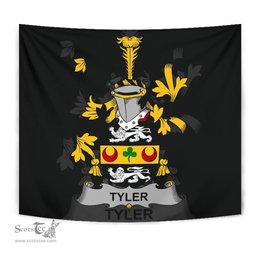 Irish Tyler Coat of Arms Family Crest Ireland Tapestry Irish Tapestry
