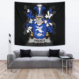 Irish Treacy or Tracy Coat of Arms Family Crest Ireland Tapestry Irish Tapestry