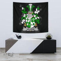 Irish Veldon Coat of Arms Family Crest Ireland Tapestry Irish Tapestry