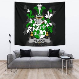 Irish Veldon Coat of Arms Family Crest Ireland Tapestry Irish Tapestry
