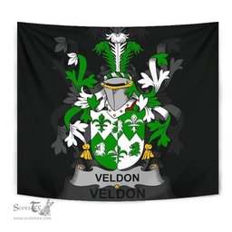 Irish Veldon Coat of Arms Family Crest Ireland Tapestry Irish Tapestry