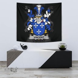Irish Vincent Coat of Arms Family Crest Ireland Tapestry Irish Tapestry