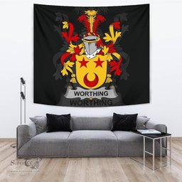 Irish Worthing Coat of Arms Family Crest Ireland Tapestry Irish Tapestry