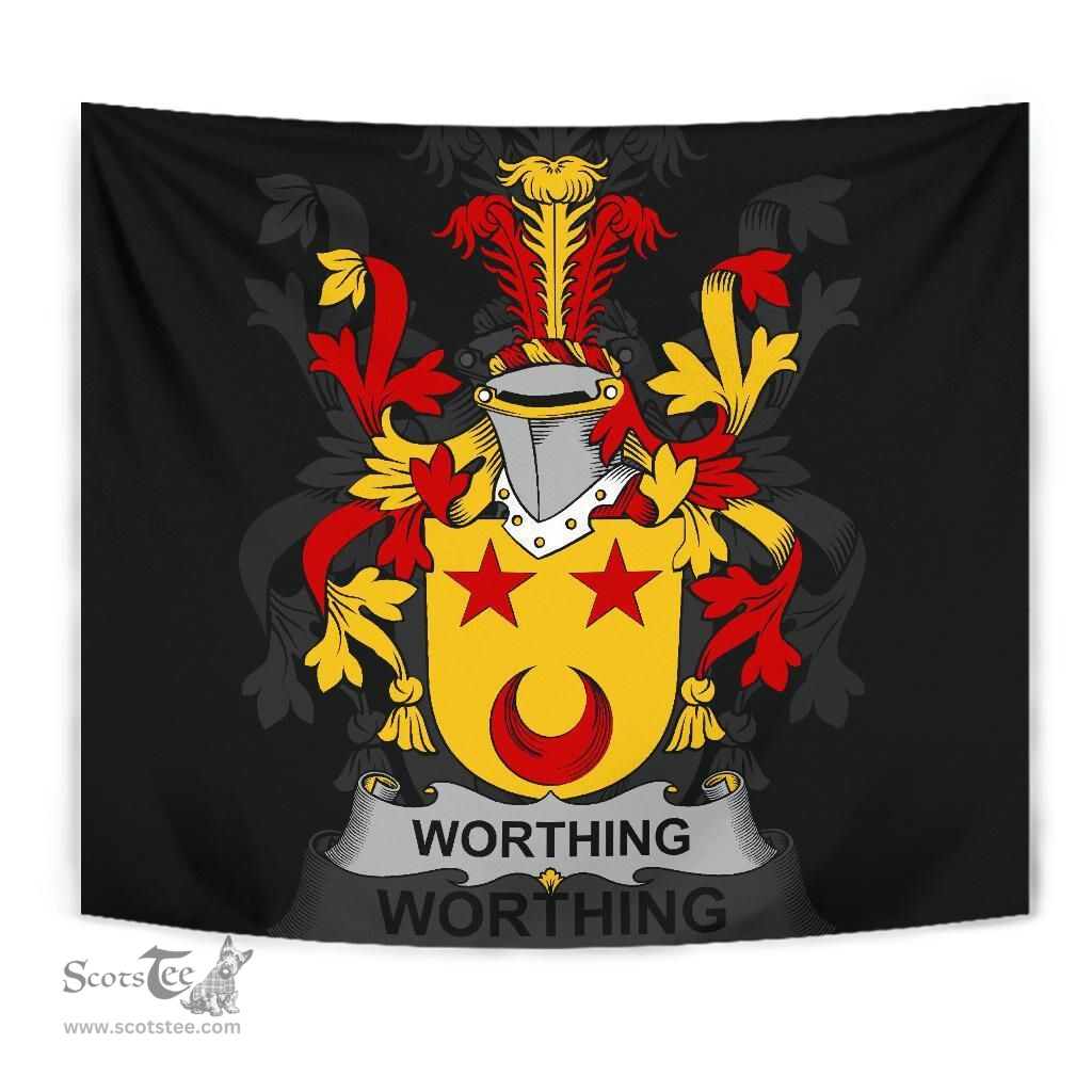 Irish Worthing Coat of Arms Family Crest Ireland Tapestry Irish Tapestry