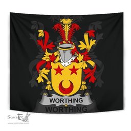 Irish Worthing Coat of Arms Family Crest Ireland Tapestry Irish Tapestry