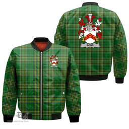 Irish Bond Coat of Arms Family Crest Ireland Bomber Jacket Irish National Tartan Irish County Jacket